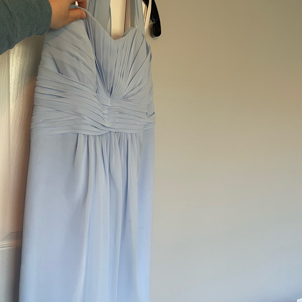 David's Bridal light blue dress, size 16